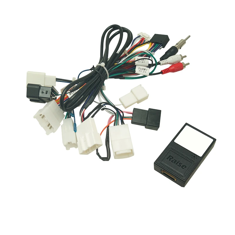 Car 16pin Audio Wiring Harness With Canbus Box For Toyota Corolla Camry Highlander Stereo Installation Wire Adapter