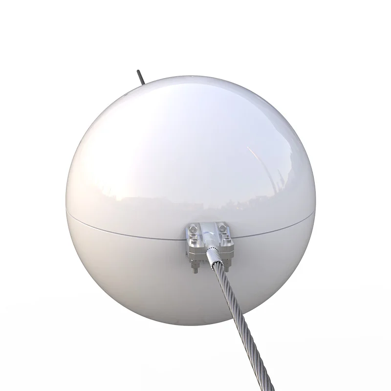 FRP Fiberglass Aerial Marker Ball High Voltage Power Line Sphere with Self-Illuminating LED for Overhead Wire Transmission Line