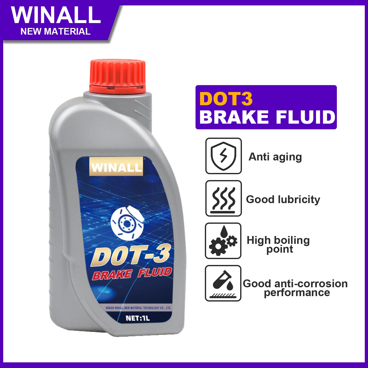 Best selling low price 500ml/800ml DOT-3/3+ brake fluid