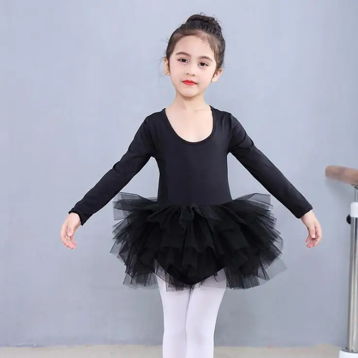 
Lovely long sleeve and short sleeve kids ballet dance tutu dress for girls 