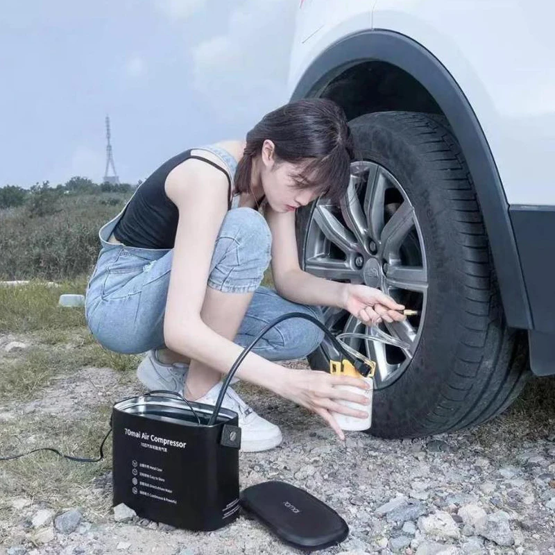 Горячий 70mai воздушный компрессор 12V 600A умный сенсорный монитор давления в шинах автомобильный воздушный насос мини шинный насос