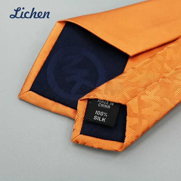 Yellow Solid Satin Silk Tie for Men and Boys of Famous Brand Domestic Necktie