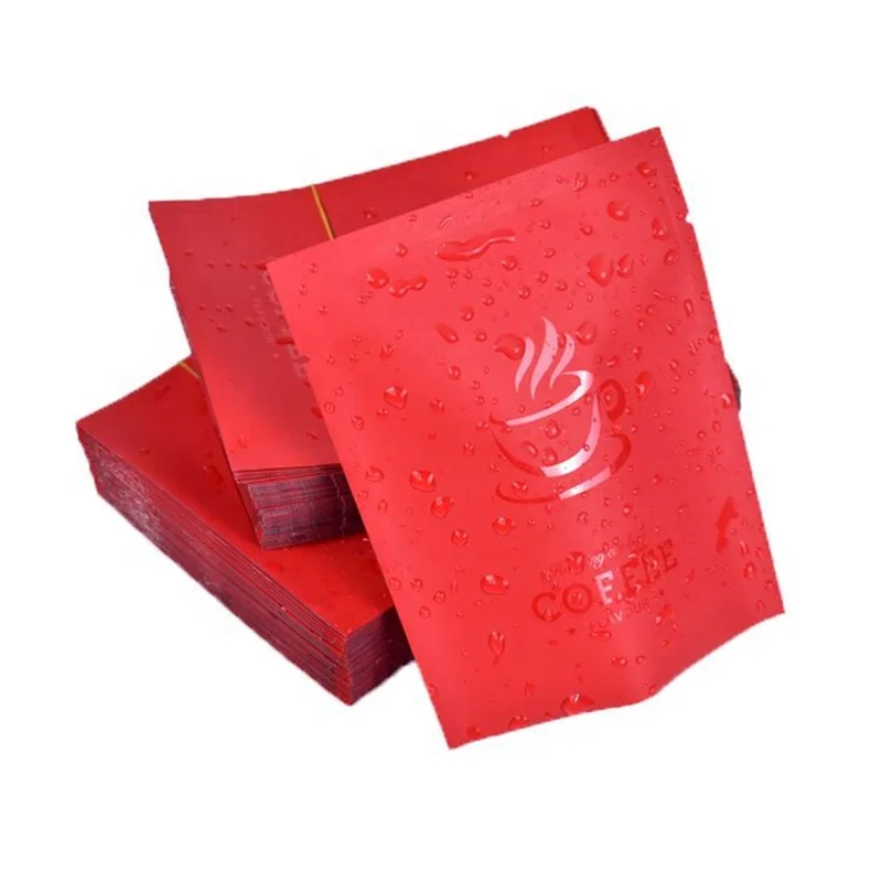 Custom Printed 10x12.5cm Drip Coffee Bag Gravure Printing Filter Hanging Ear Shape Aluminum Food Package for Coffee Packaging