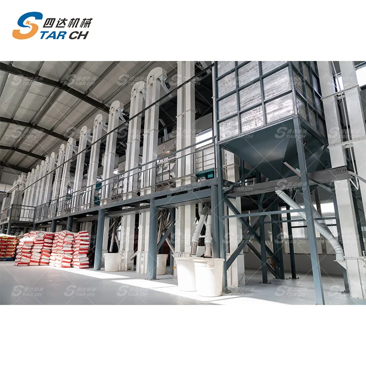 100TPD complete set paddy processing plant rice clean peeling husker machine for sale