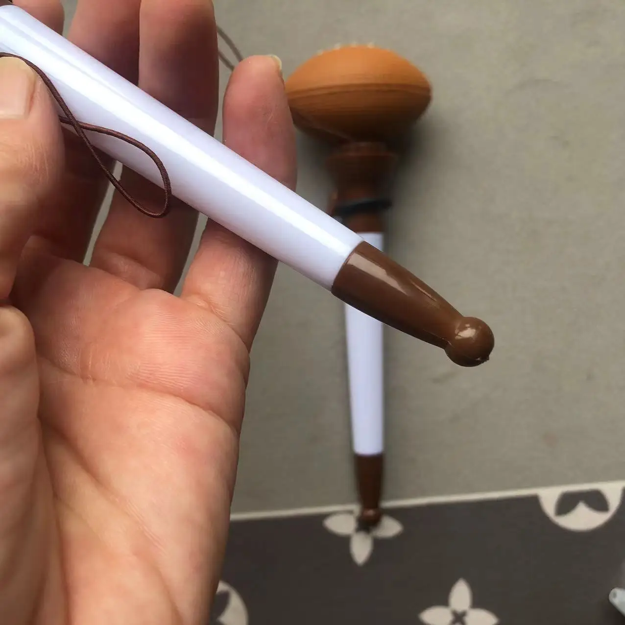 PU Painting  Stress Relief Big Gesture Bounce Pen Rugby POP Pen Novelty Creative Gifts For Kids