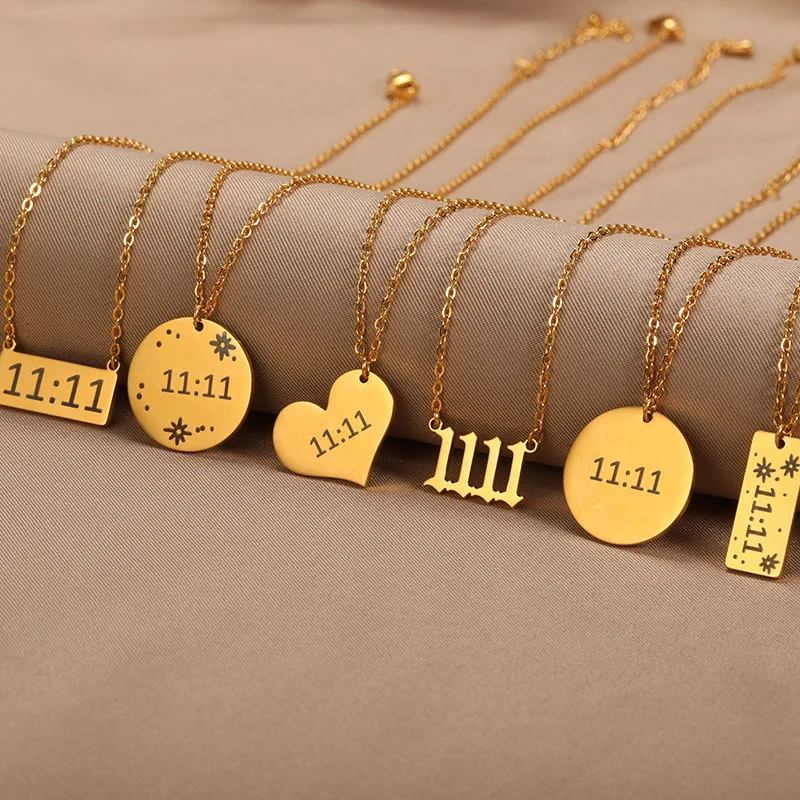 LOYALTY Wholesale stainless steel 18K Gold Plated Custom Logo Disc Round Coin Blank Necklace Pendant