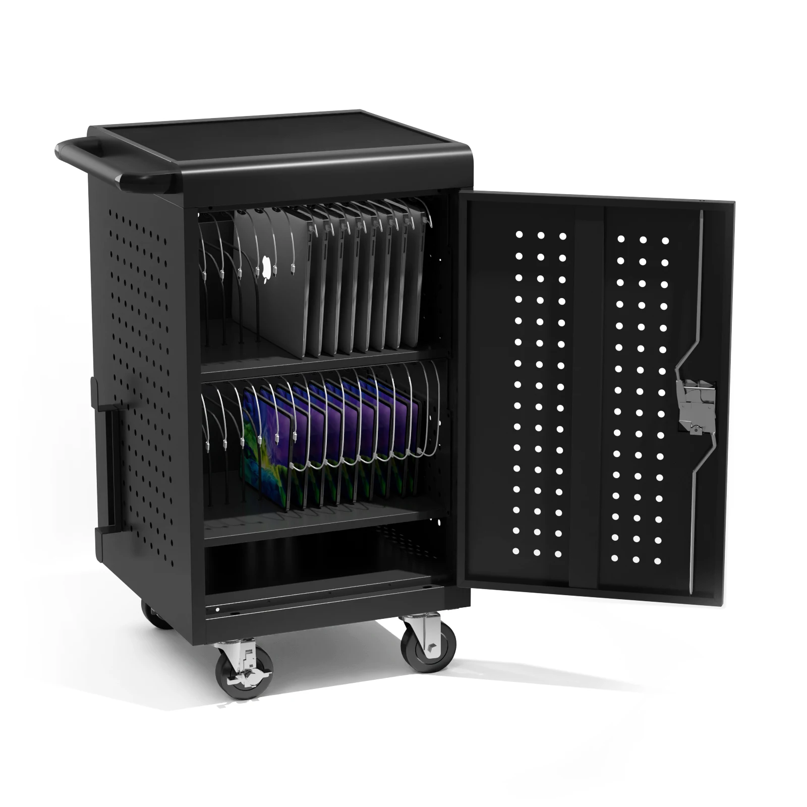 New Arrival Custom Design Laptop Storage Cart Tablet 30 Usb Charging Trolley For School Used