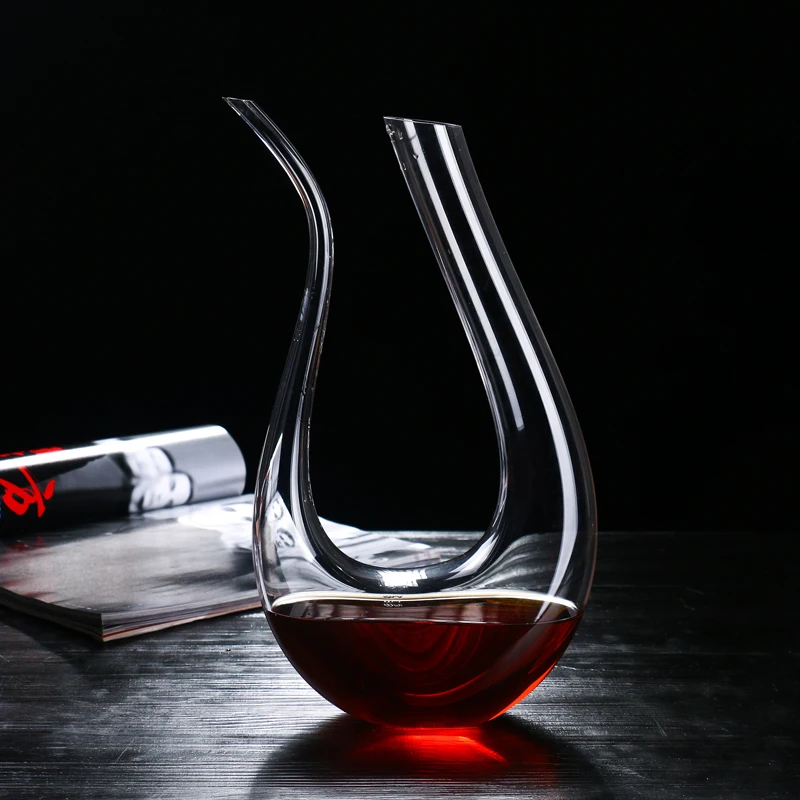Hand Blown Lead Free Crystal Clear Glass Wine Decanter Glass Carafe Crystal Red Wine Decanter Glassware