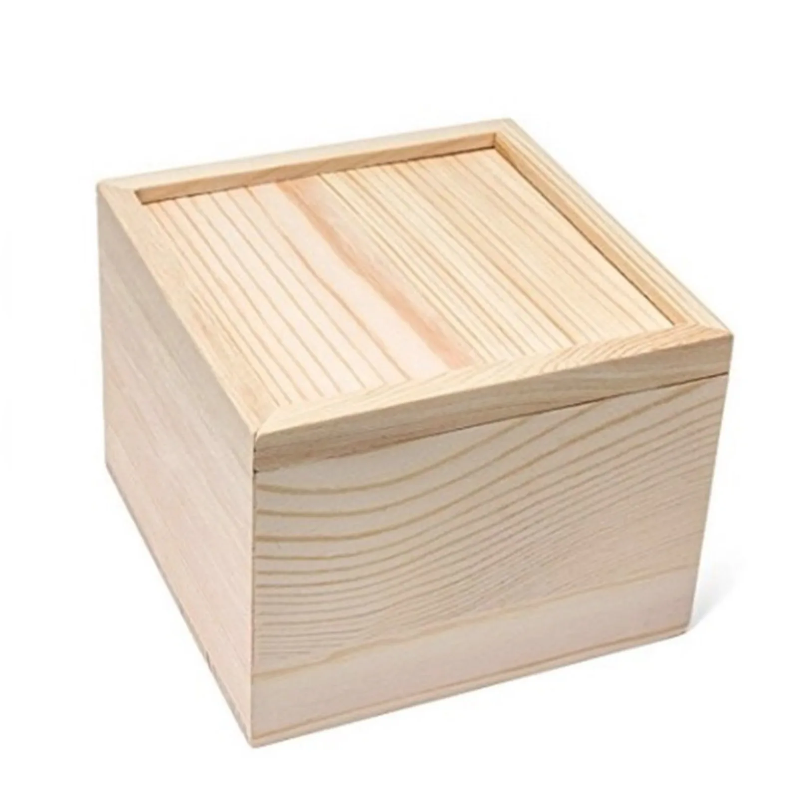 Eco Friendly Natural Color Unfinished Pine Wood Slide Lid Drawer Box