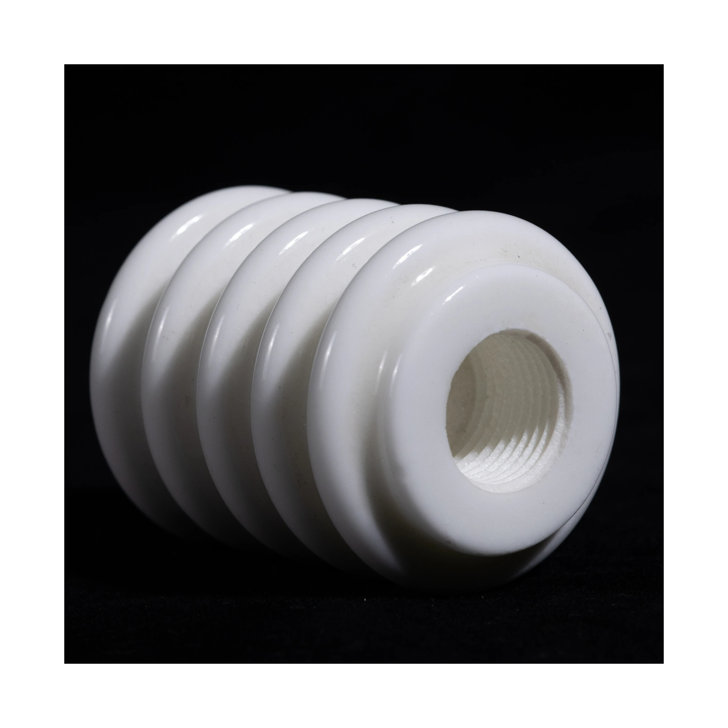 Glazed high heat 95 alumina ceramic isolator yarn guide wheel coil guide pillar column ceramic factory manufacturer