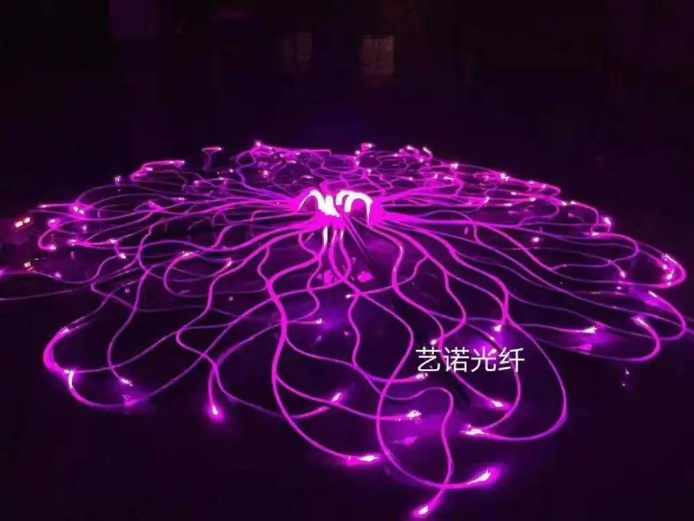 Underwater outdoor solid core lighting plastic fiber optic side glow cable 3.0mm 4.0mm 5.0mm size