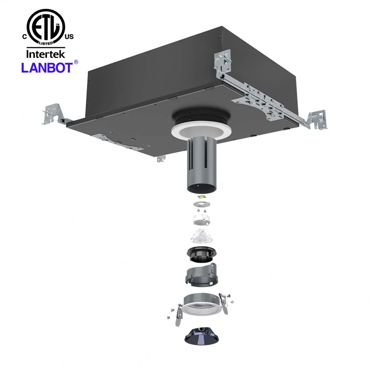 Round 15W 25W 35W ETL CE RoHs Recessed LED Lighting Dimmable Indoor LED Wall Lamp Light