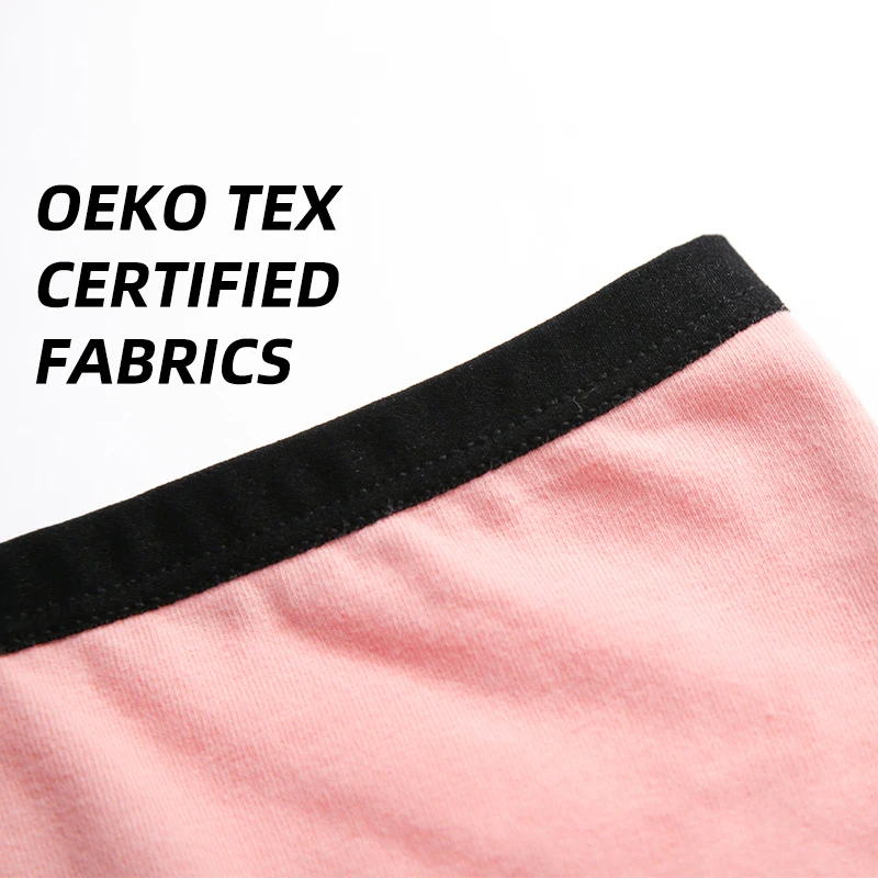 Shanhao Organic Cotton Plus Size Hipster Period Underwear 4-Layers Washable Bragas Menstruales Womens Reusable Period Panties