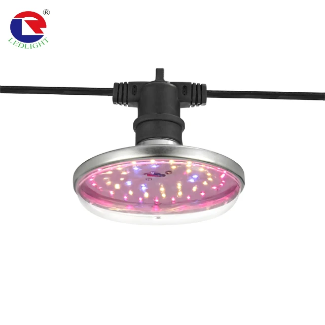 Stringable Plant Growth Light String E27 UFO Bulb for Greenhouse Farm Vegetable Fruit Seedling Flower Waterproof 15W