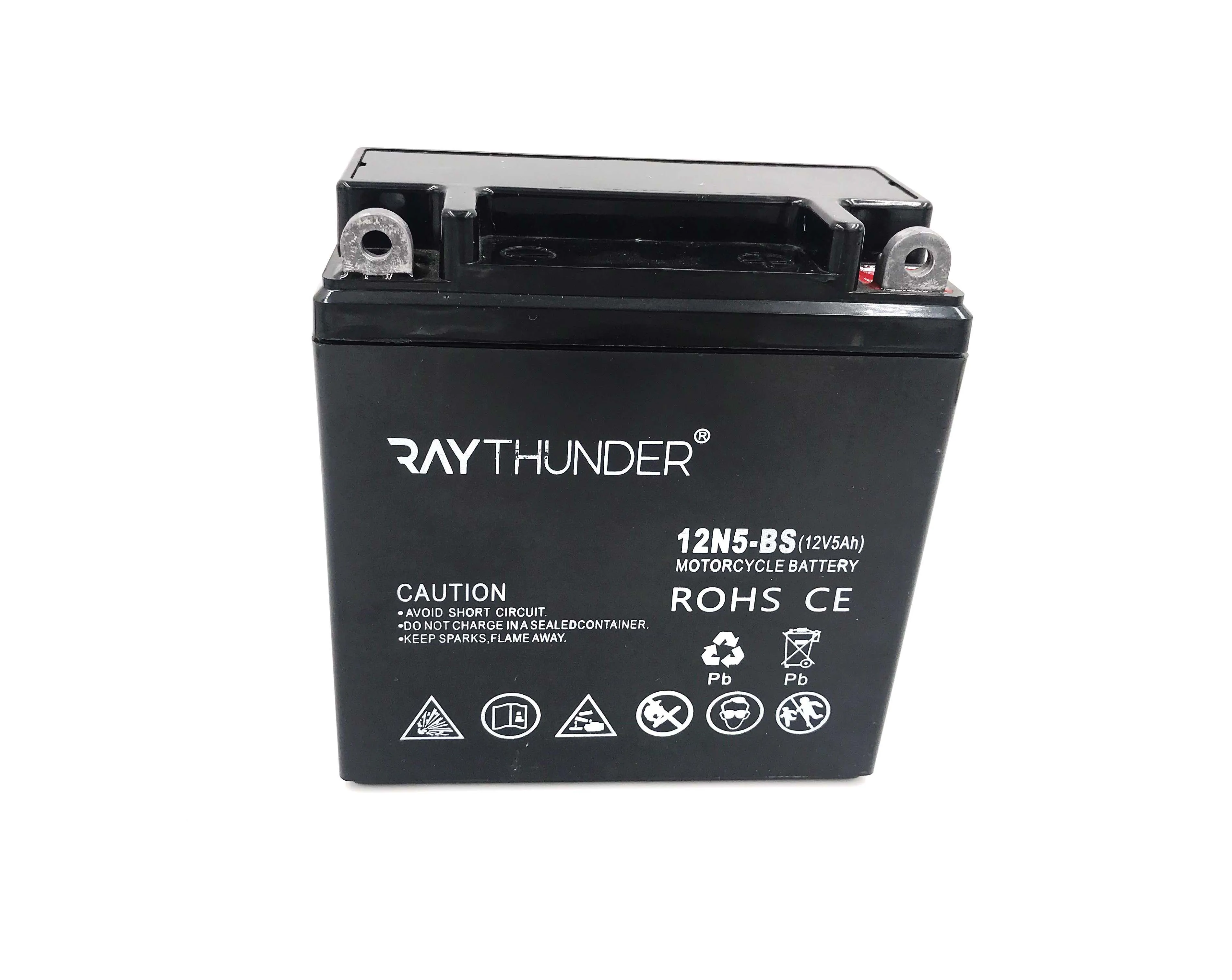 Safe and reliable motorcycle 12N5-BS battery for motorcycle parts