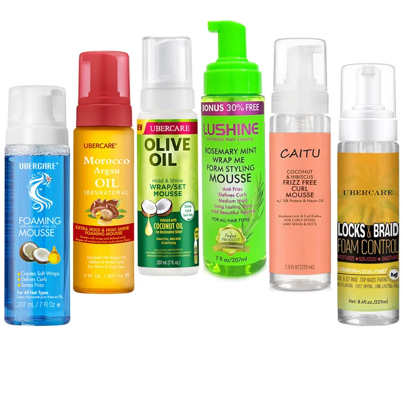 private label custom foaming mousse curl hair mousse for braids