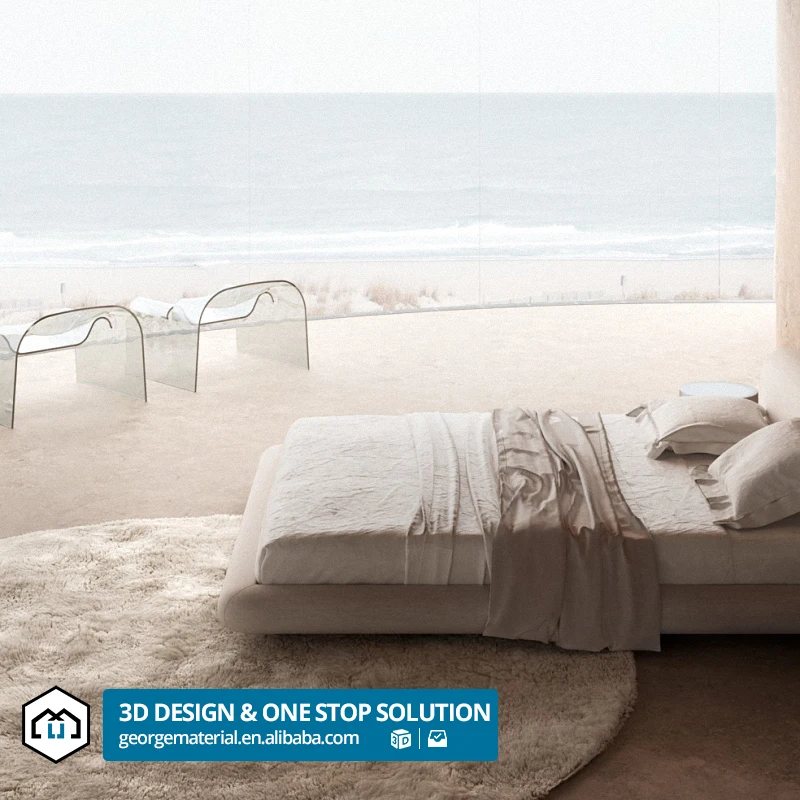 custom Interior Design for flat Contemporary Concise Style Floor Plan 3D Max Rendering master plan Construction Drawing