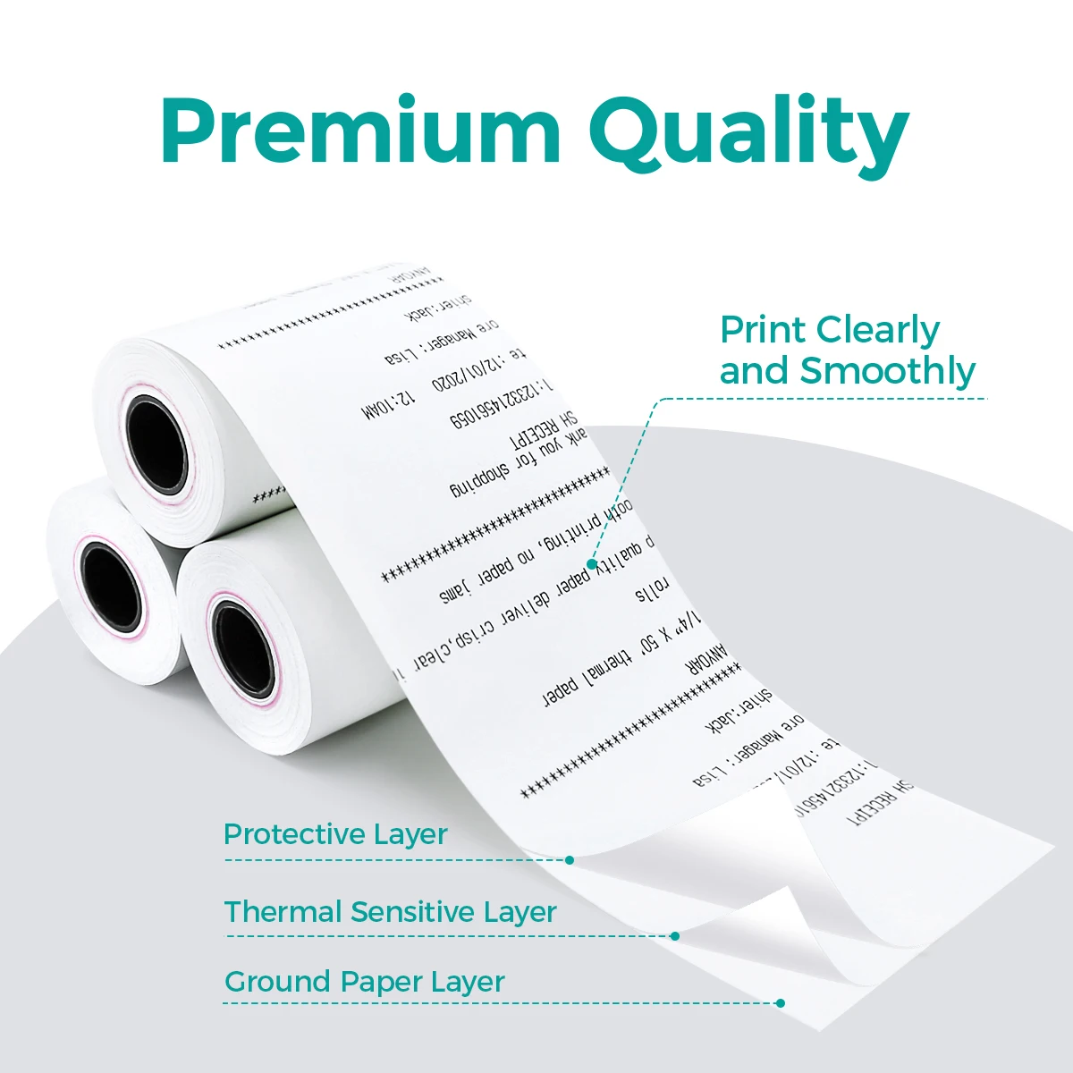 Powerful Direct Factory Pos Machine Paper Roll 80*50mm 75gsm Thermal Paper Roll 80mm Cashier Paper Roll
