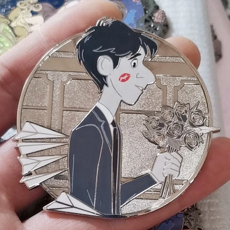 Custom Designs Screen Printing Translucent Sandblast Fantasy pins Hard Enamel Paper Plane Limited Edition Lapel Enamel Pins