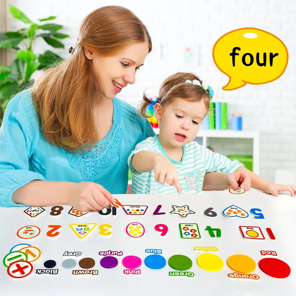Kindergarten Preschool Toddlers Math Addition and Subtraction Colors Learning Felt Learning Numbers for Felt Flannel Board