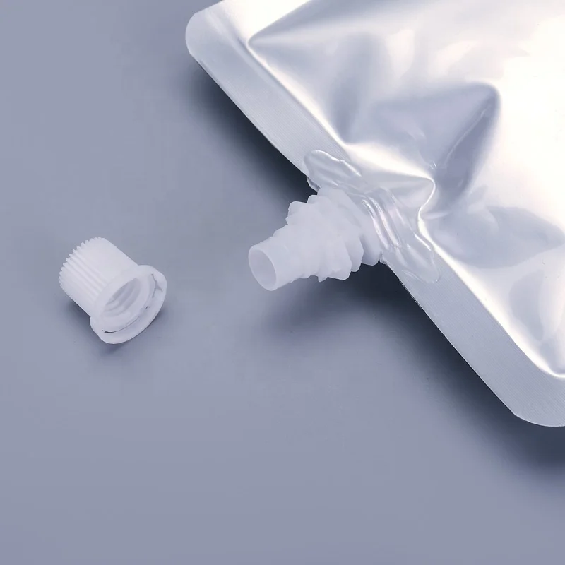 China top spout biodegradable liquid bag 250ml Spout Pouch stand up Water Aluminized foil Pouch