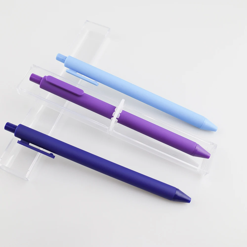 GemFully  Material Escolar New Design Promotional Custom Plastic Ball Pen Light Gel Pen for Student
