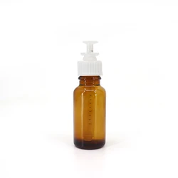 Empty Reusable Amber Glass Essential Oil Syringe Bottle 20Ml 30Ml Matte Clear Amber Round Glass Face Liquid Bottle With Syringe