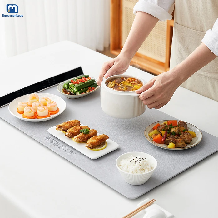 Auto Shut-Off -Versatile Hot Food Table Mat Food Warmer Full Surface Heating Table Mats Electric Food Warming Trays