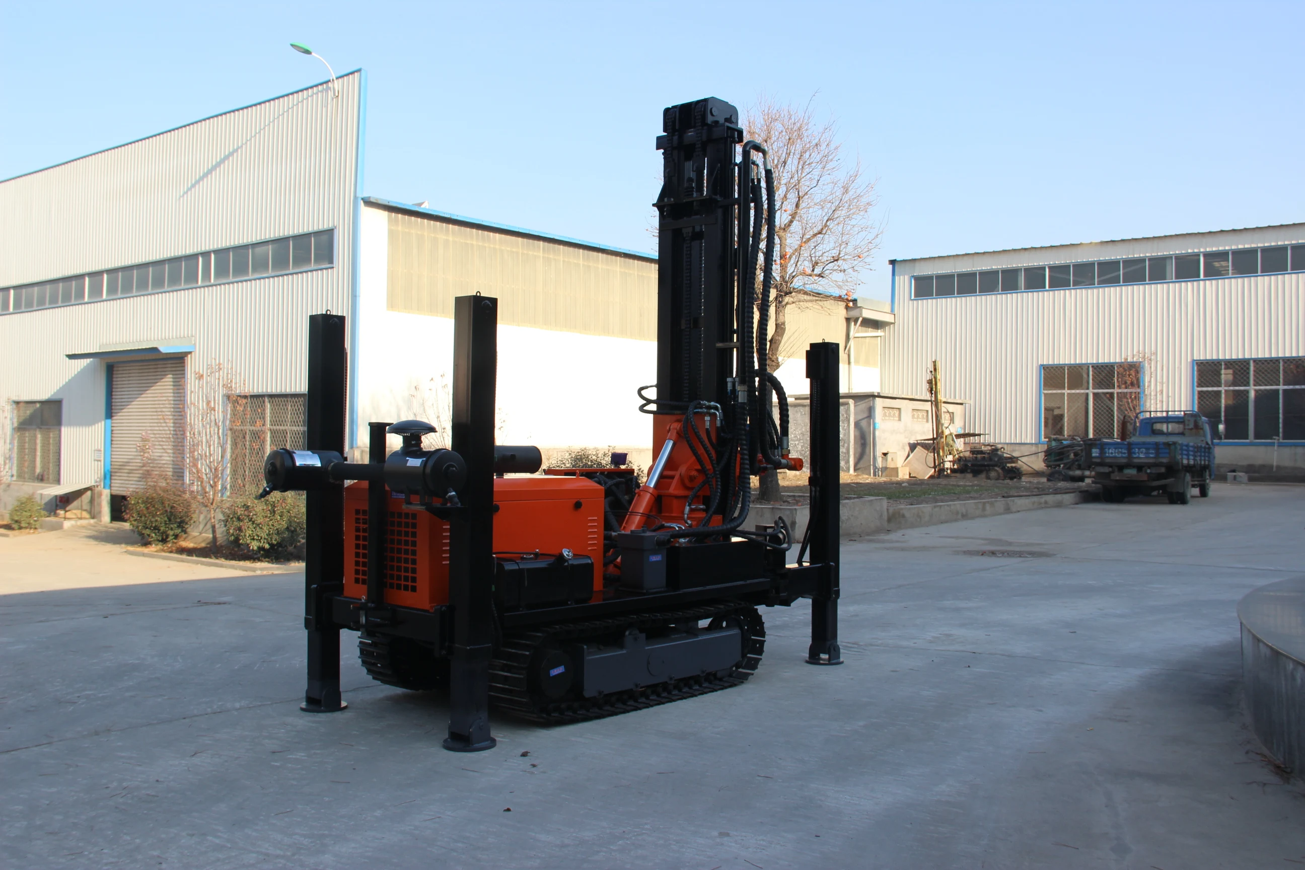 Diesel Engine Powered 180 Meter Water Well Core Drilling Rig 220V Motor Crawler Mobility New Condition Construction