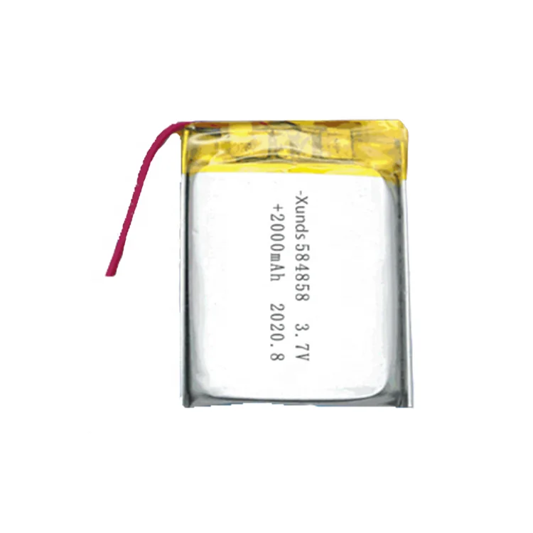 customizable rechargeable 2000mah 584858 lithium polymer lipo battery