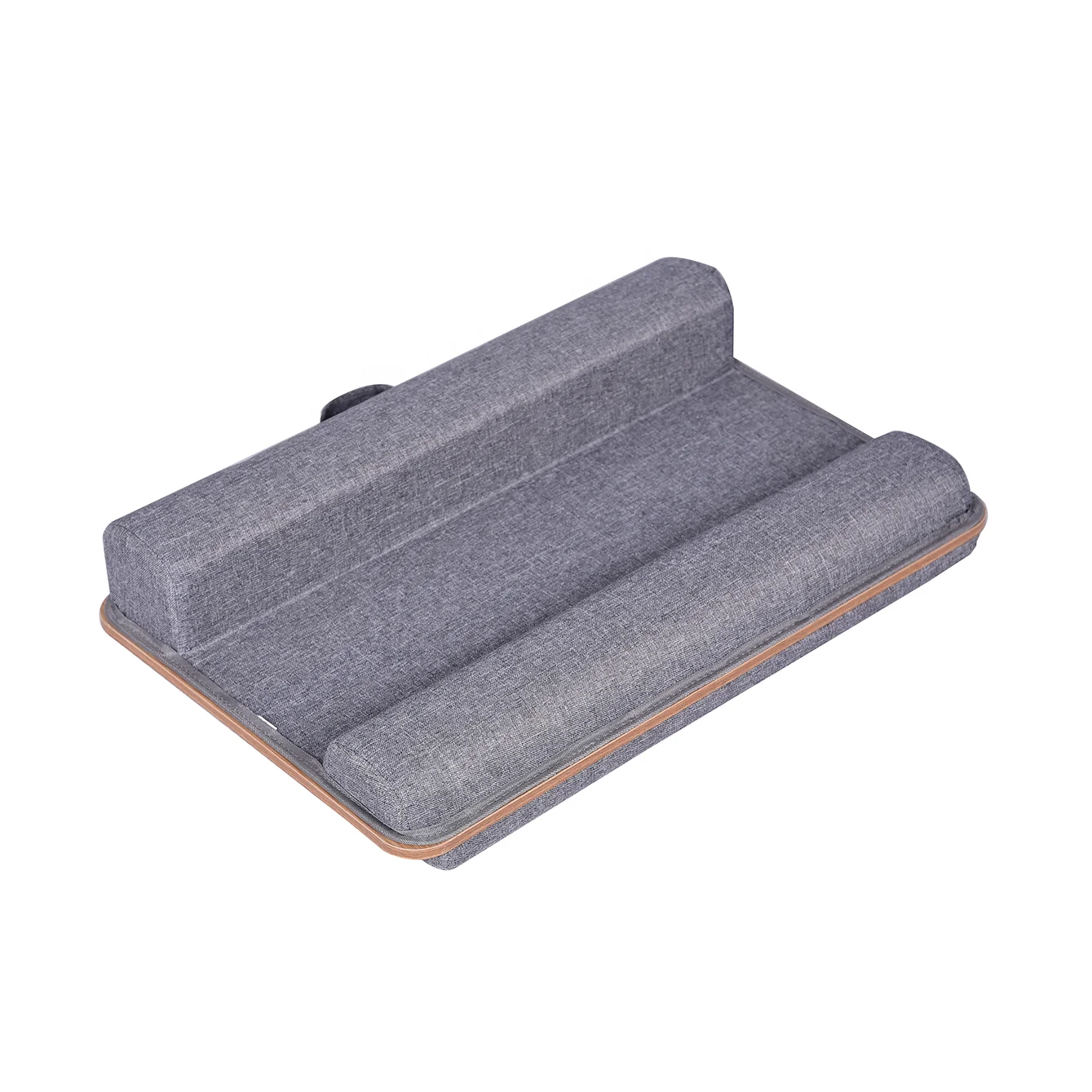 Eco-Friendly Bamboo Laptop Lap Desk With Pillow for Couch and Bed with Tablet and Phone Holder