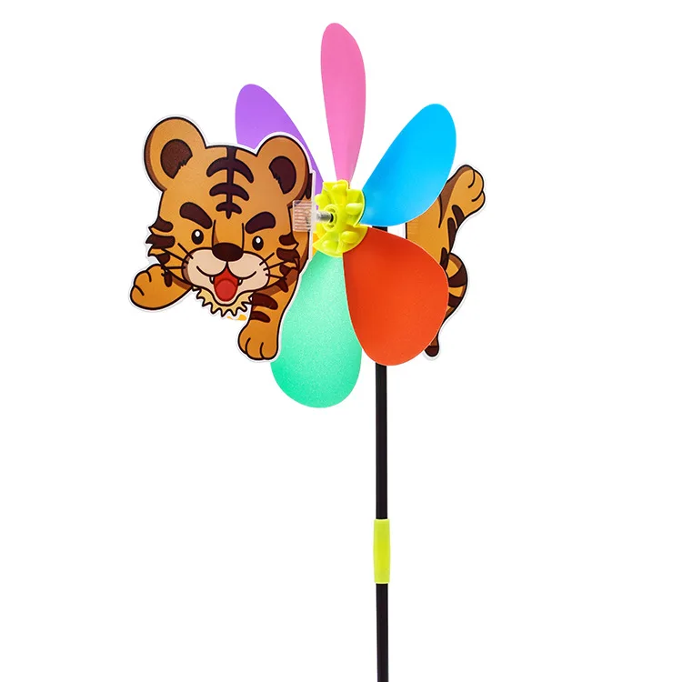 Kids Outdoor Plastic Rainbow Wind Spinner Toy Pinwheels Garden Spinner