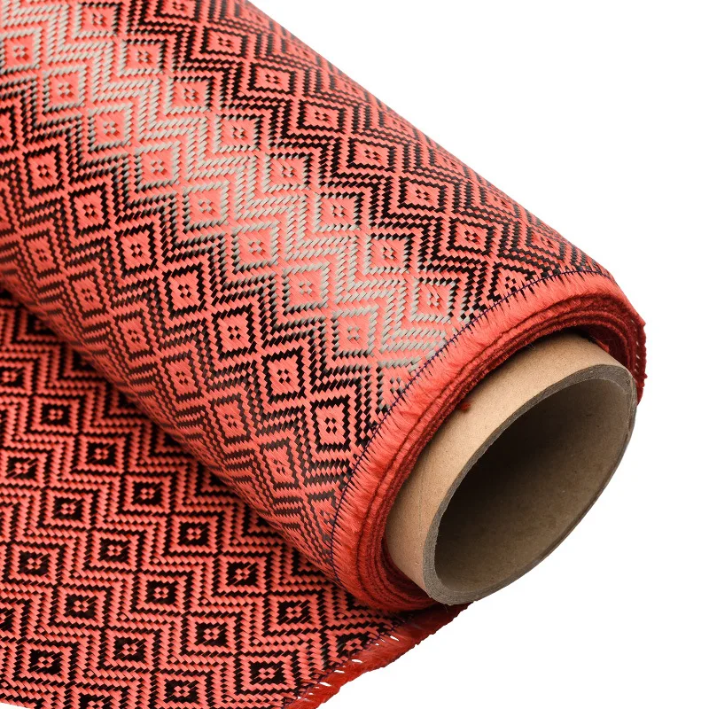 Hot saleclor coloured carbon fabric 240gsm 200gsm High modulus carbon fiber fabric