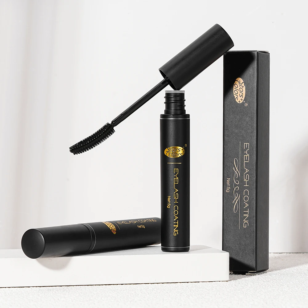 Starscolors Eyelash Extension Protective Black Tube Lash Coating Sealant Sealer with Brushes