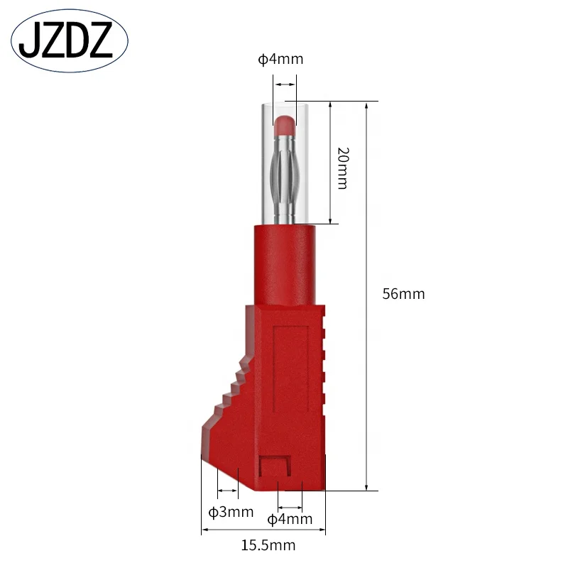 JZDZ J.10043 High-quality 4mm safe telescopic high-pressure banana plug can be superimposed