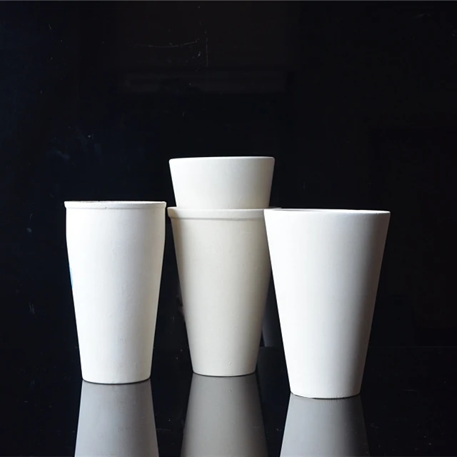 High quality crucible for melting огнеупорной clay for laboratory test on gold