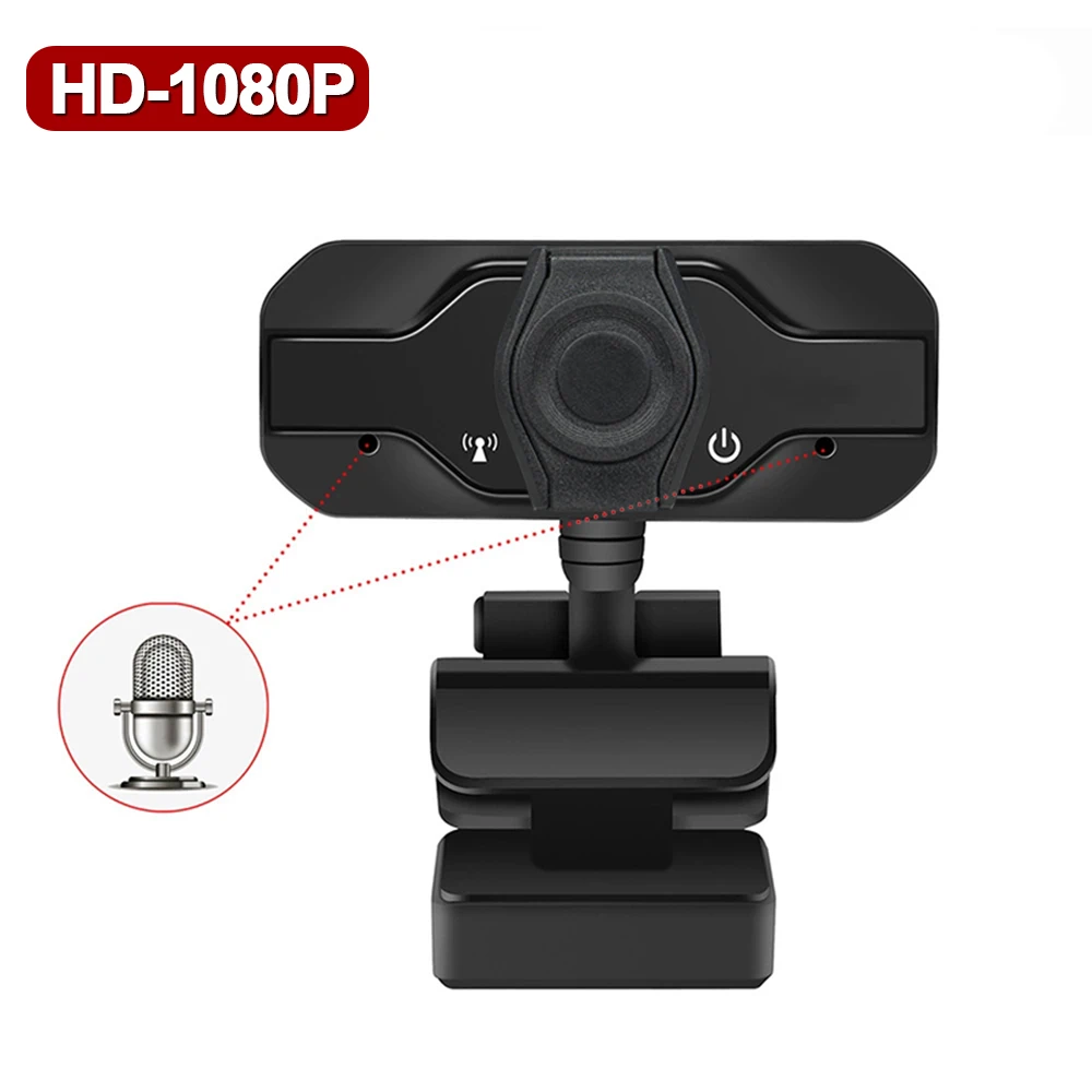 Original Source Factory Living Broadcasting Online Teaching Built-in Noise Cancellation PC Camera 1080P Webcam with Microphone