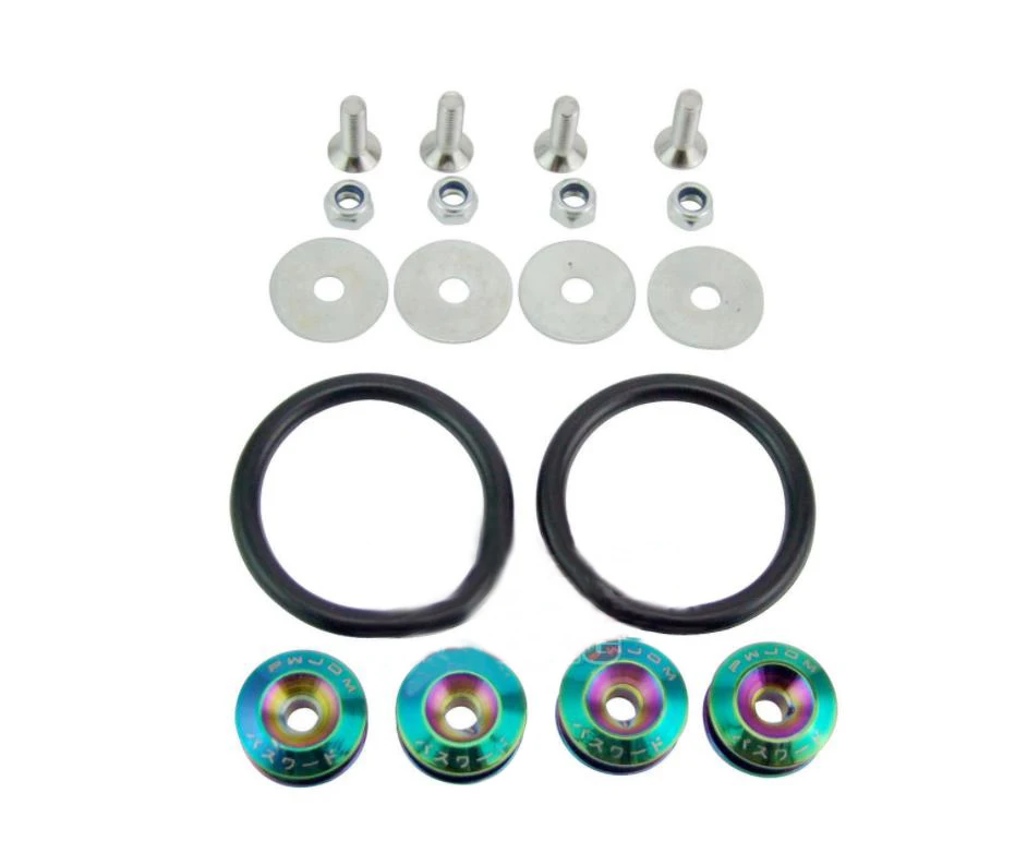 
Quick Release Fasteners Gasket For Front Or Rear Bumpers Jdm Truck Fender Hatch Lids Kits With Rubber Ring auto racing car 