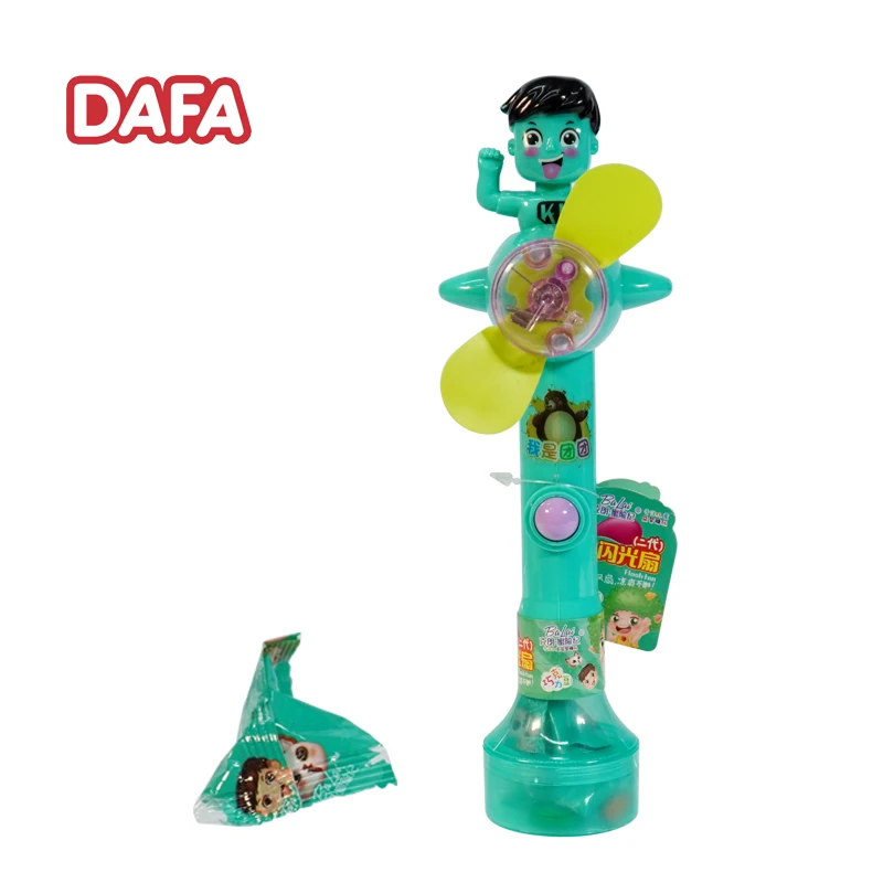 High Quality Funny Flash Fan Candy Toys And Chocolate Bean For Kids