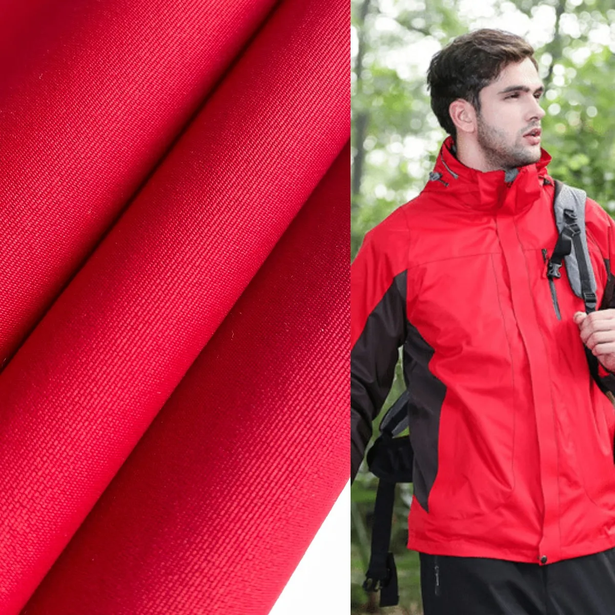 100% polyester Taslon fabric laminated TPU membrane Tricot coating for jacket winter clothing