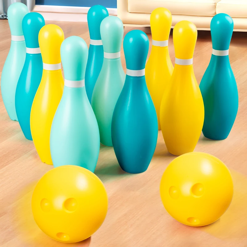 Cheap Bowling Set Sport game indoor play 19cm kids plastic toy bowling ball toys for kids