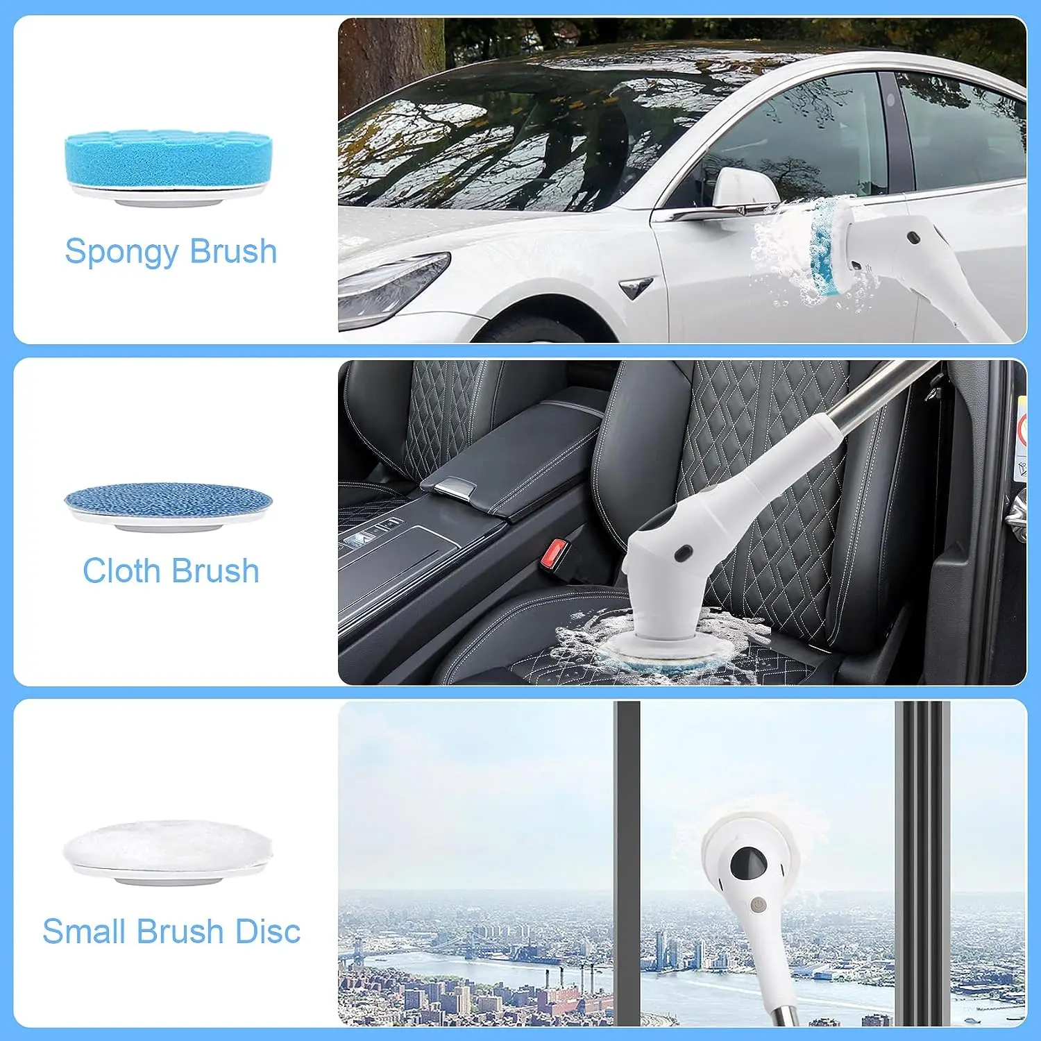 Electric Spin Scrubber 3 Speed With Adjustable Angle Electric Cleaning Brush LED  Display Shower Brush for Bathrooms, Floors