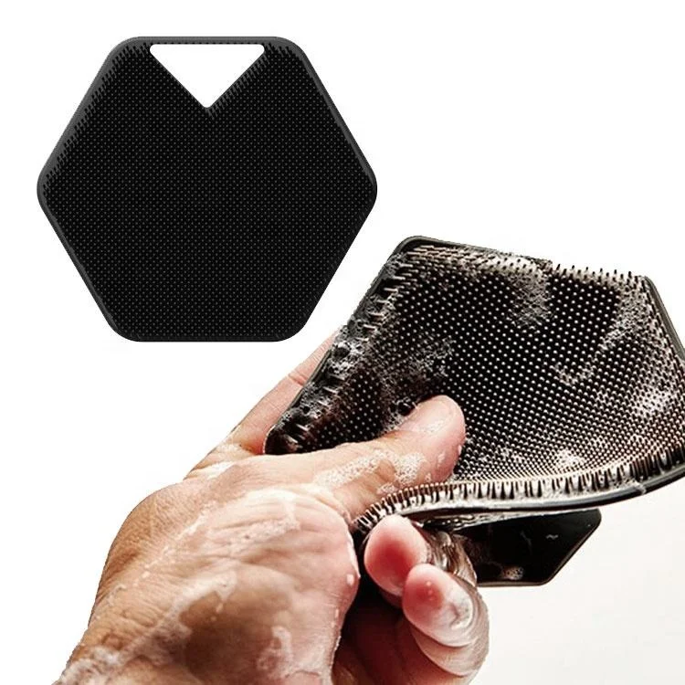 OEM/ODM Cepillo Cuerpo 12.5*12.5cm Baby Wash Massage Shower Exfoliating Silicone Body Brush Skin Scrubber Bath Brushes, Sponges