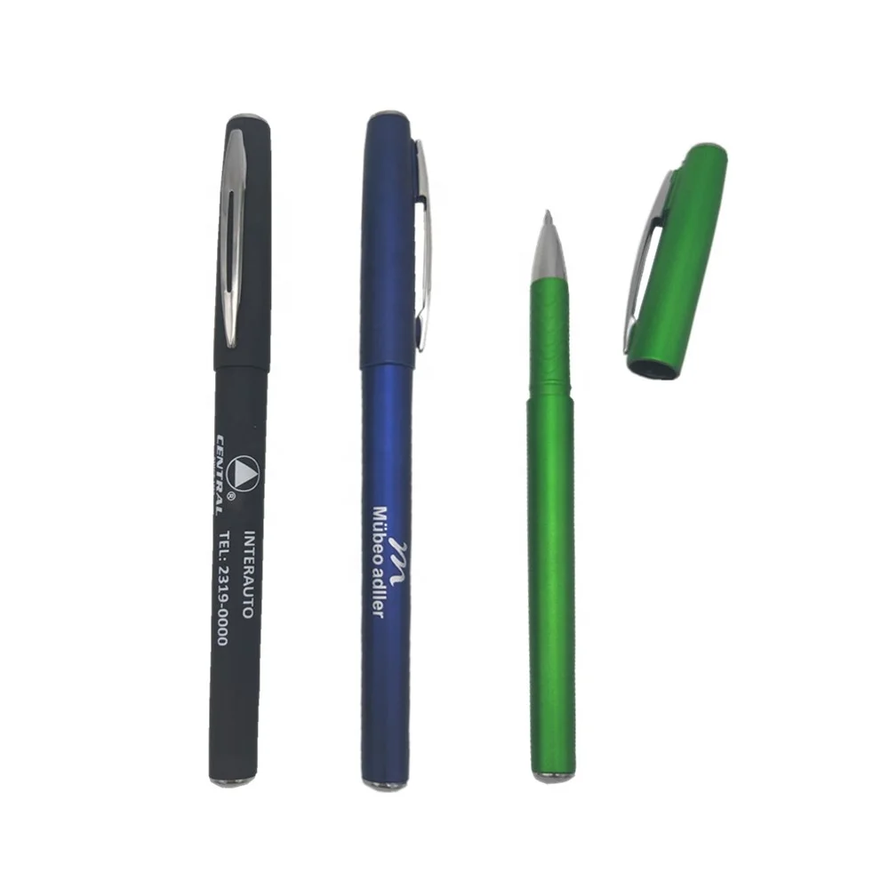 gel pen branding plastic neutral Gel ink office ball pen with custom logo