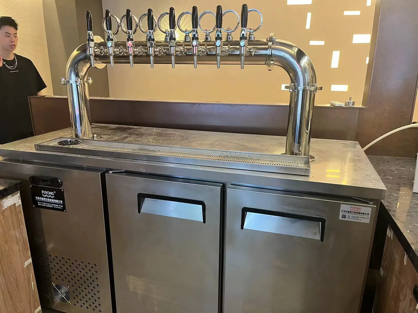 beer kegerator dispenser beer cooler for 4 kegs 6 kegs 8 kegs