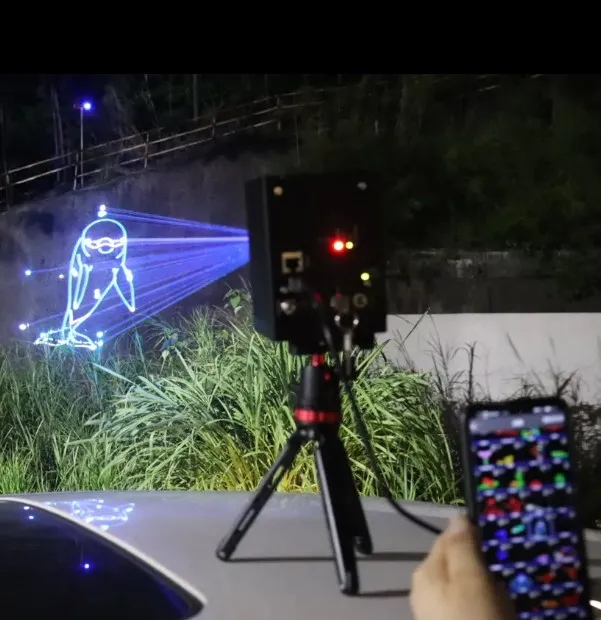 Smart APP Control 3W RGB Animation Laser Light 3D Laser Projector Events Nightclub Rgb Laser for dj Disco Lazer