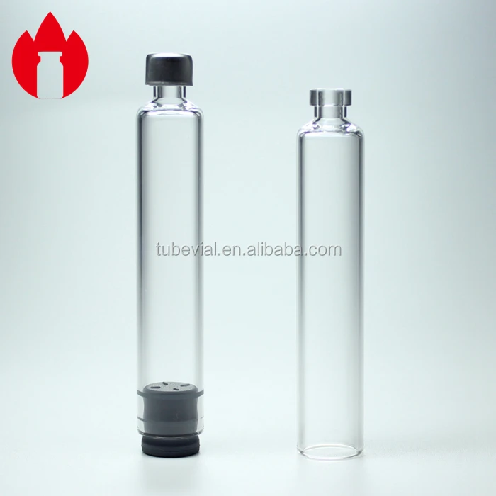 Empty Disposable  3ml Pharmaceutical Glass Cartridge Vial Packaging