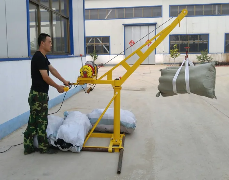 300kg 500kg 1000kg pickup portable mobile jib mini crane lifting other cranes machine mini electric hoist for house construction