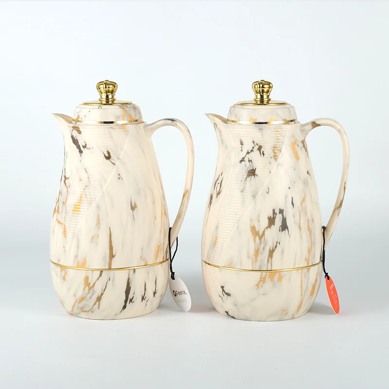 Sunlife Arabic Dallah New Arrival Plastic Body High Quality Tea Coffee Pot Pink Glass Vacuum Flask