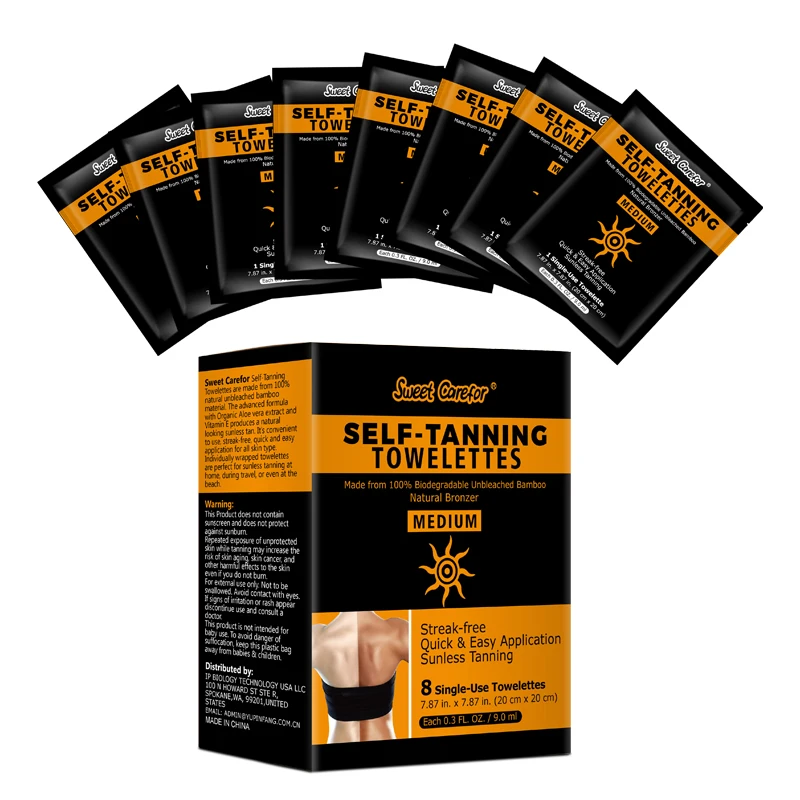Natural & Biodegradable Single-Use Sunless Tanning Towelette